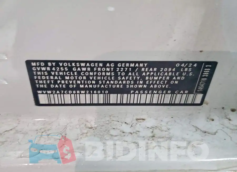 WVW2A7CD8RW216010 Photo# 12