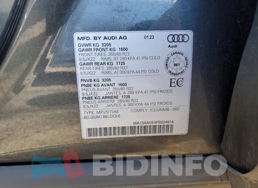 WA13AAGE4PB024814 Photo# 13
