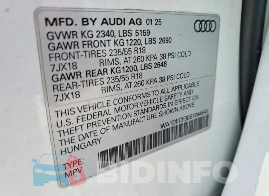 WA1DECF30S1044643 Photo# 13