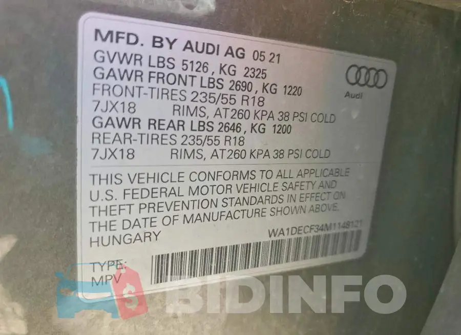 WA1DECF34M1148121 Photo# 12