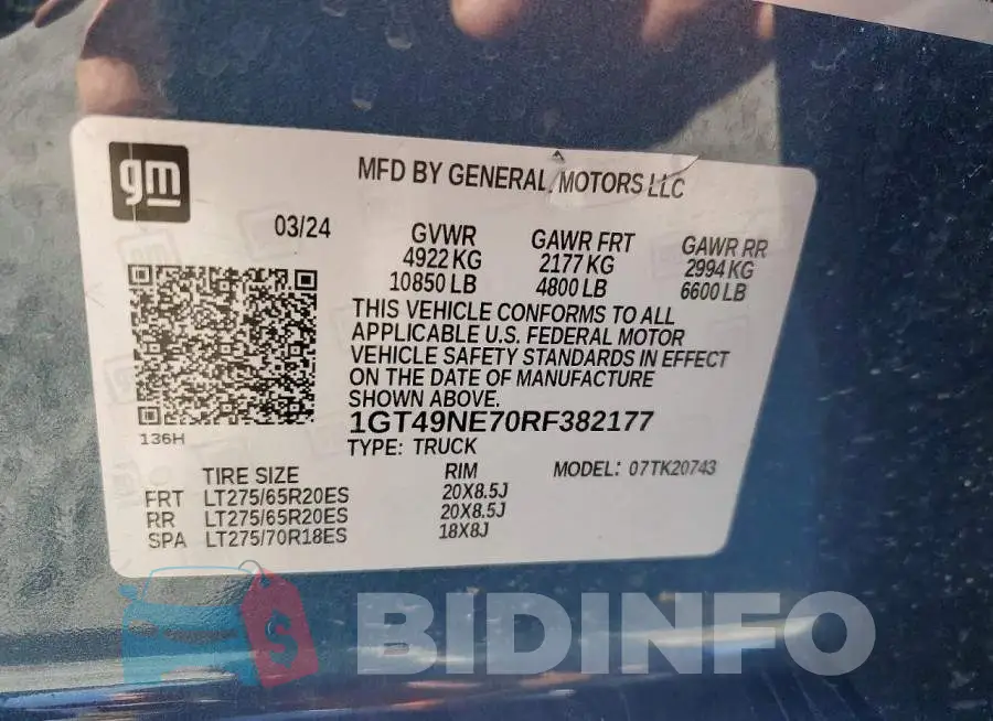 1GT49NE70RF382177 Photo# 12
