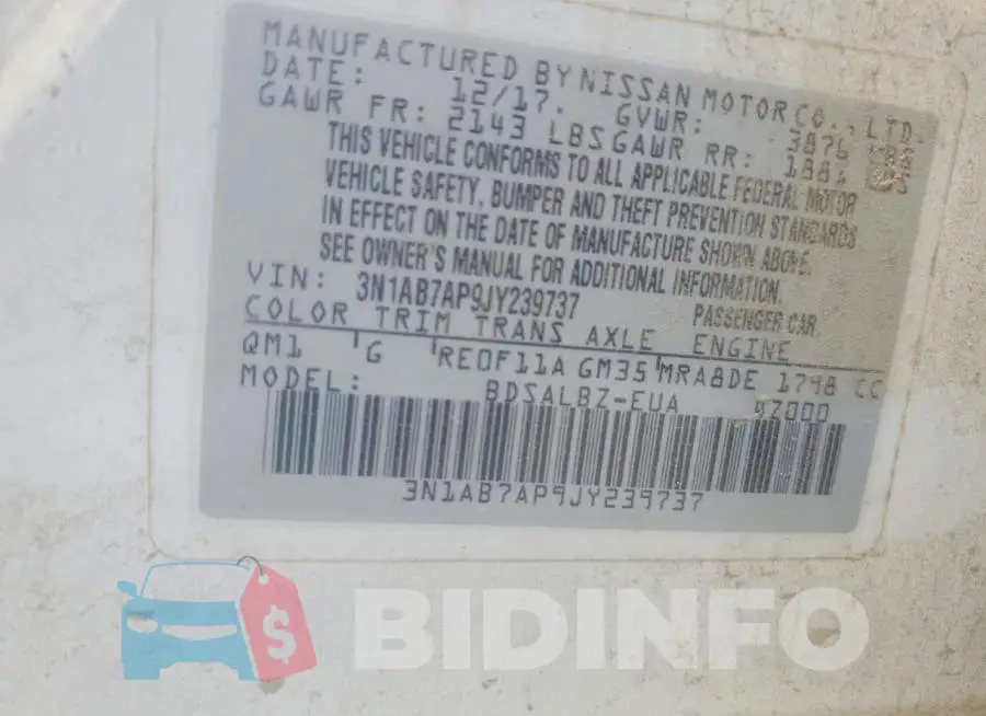 3N1AB7AP9JY239737 Photo# 12