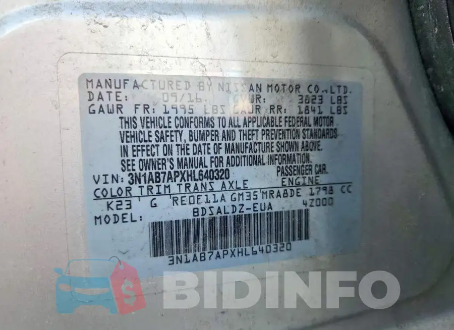 3N1AB7APXHL640320 Photo# 12