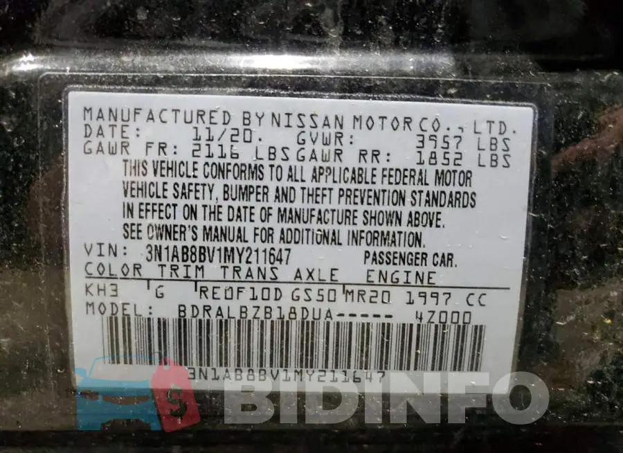 3N1AB8BV1MY211647 Photo# 12
