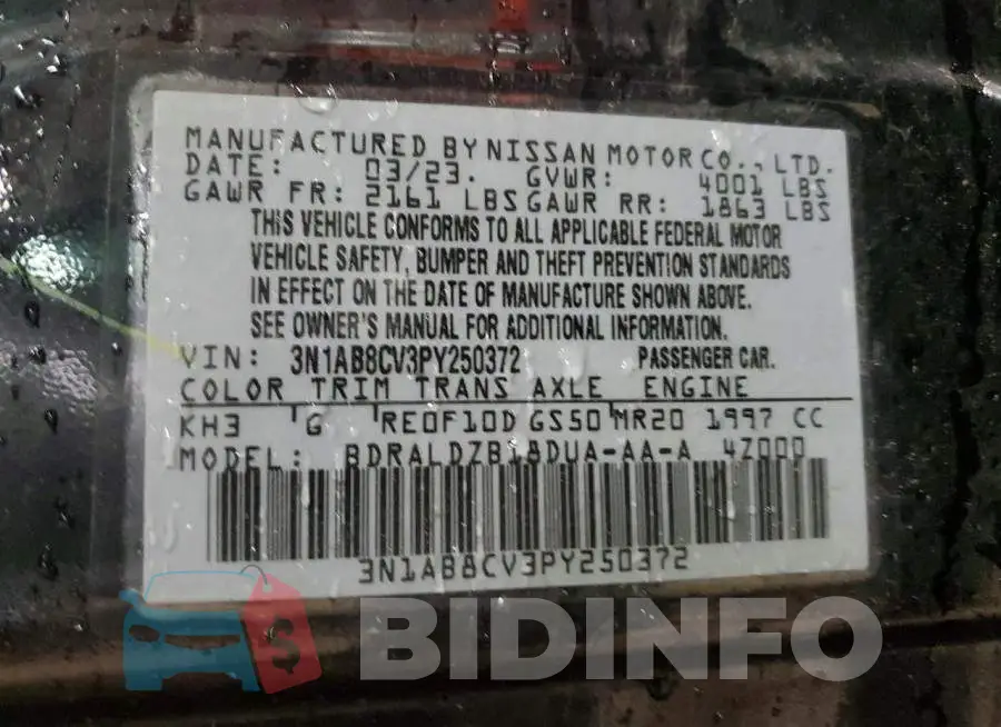 3N1AB8CV3PY250372 Photo# 12