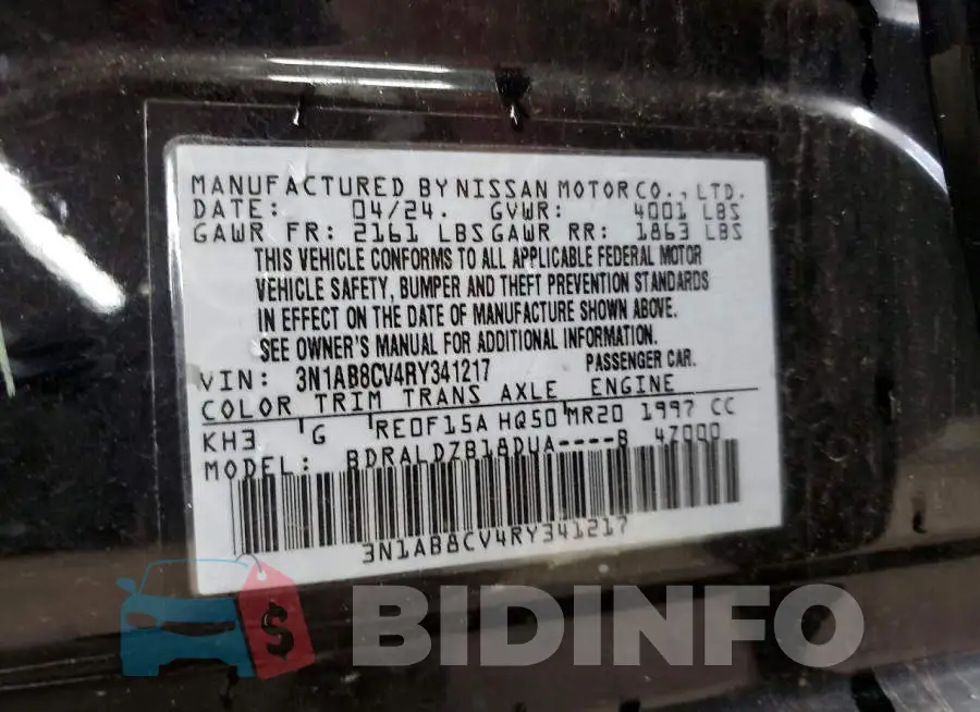 3N1AB8CV4RY341217 Photo# 13