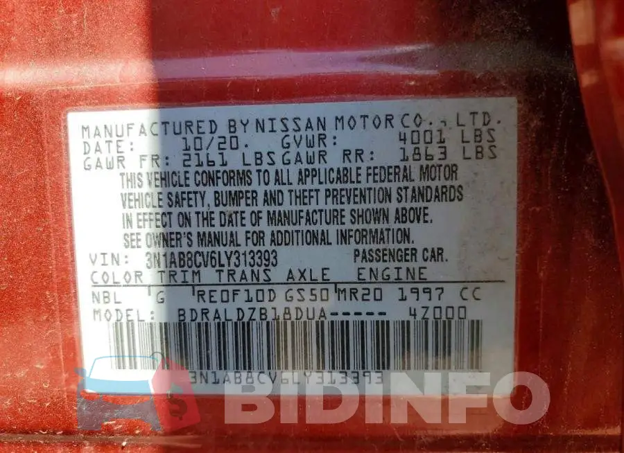 3N1AB8CV6LY313393 Photo# 13