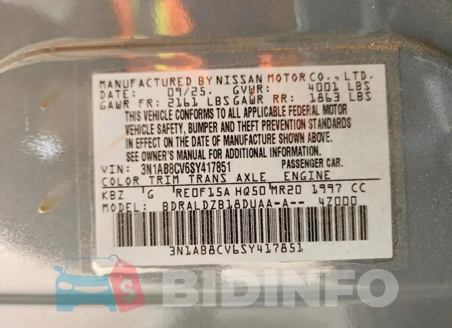 3N1AB8CV6SY417851 Photo# 13