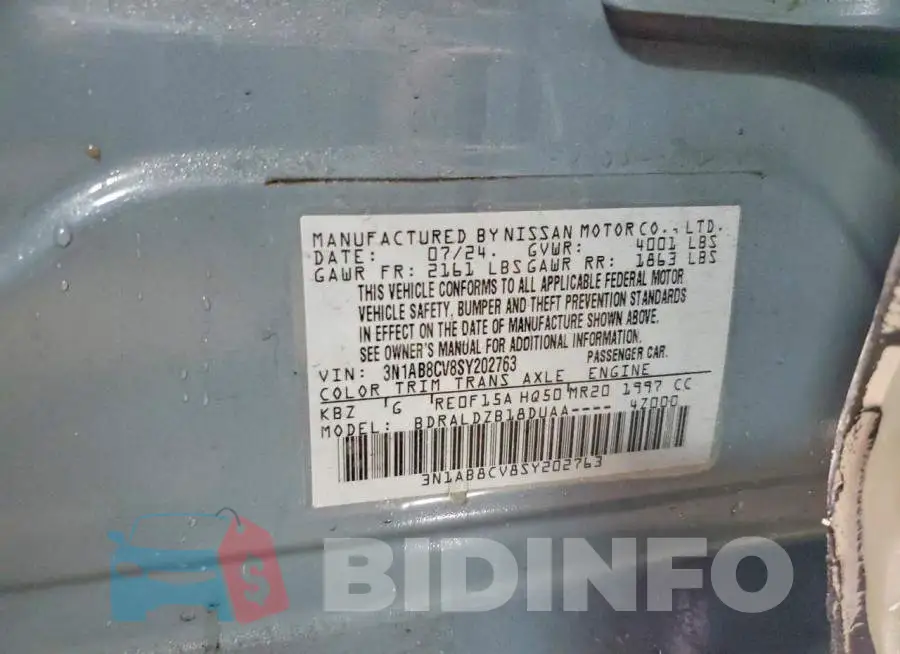 3N1AB8CV8SY202763 Photo# 12