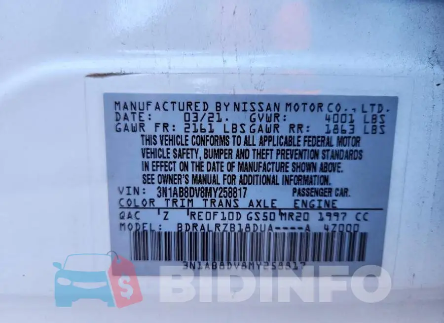 3N1AB8DV8MY258817 Photo# 13