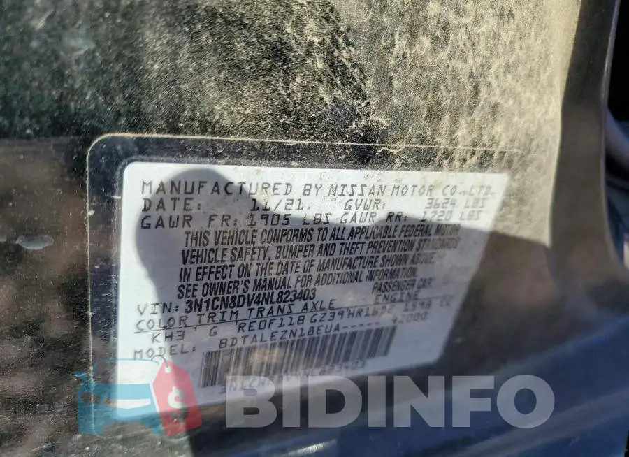 3N1CN8DV4NL823403 Photo# 12