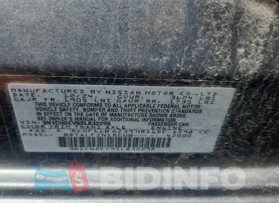 3N1CN8EV9SL832298 Photo# 12