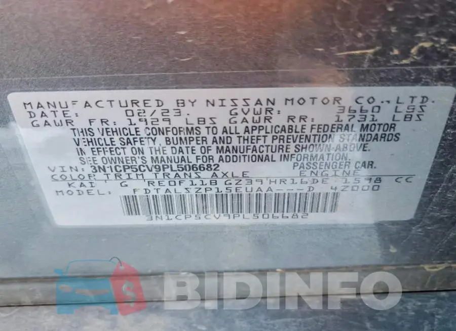 3N1CP5CV9PL506682 Photo# 14