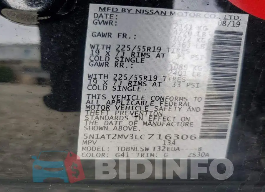 5N1AT2MV3LC716306 Photo# 13