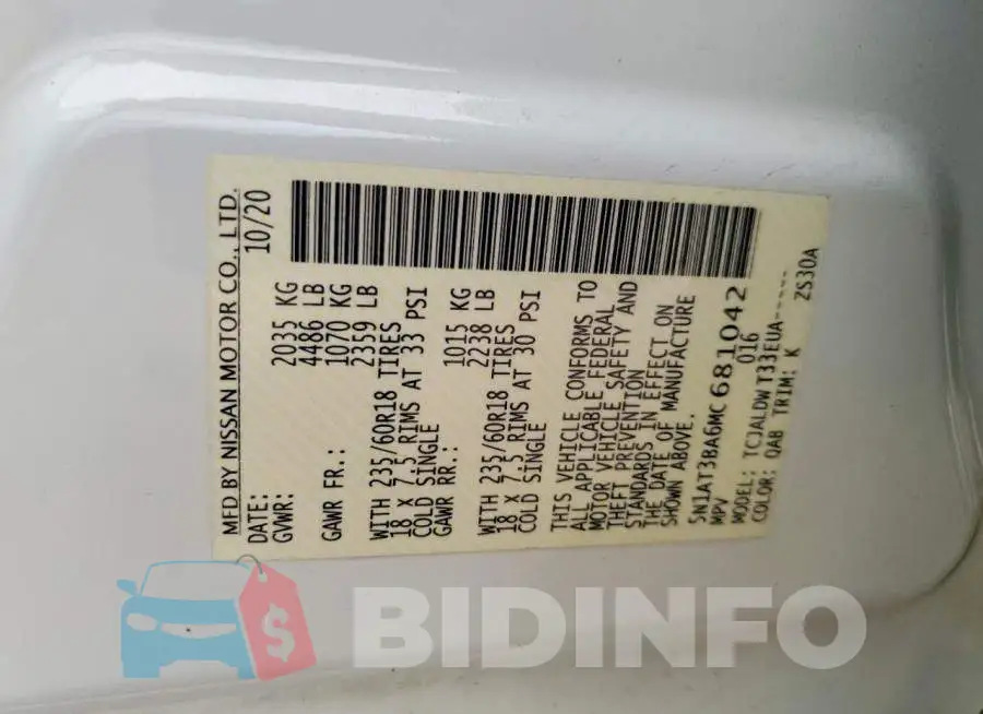 5N1AT3BA6MC681042 Photo# 14