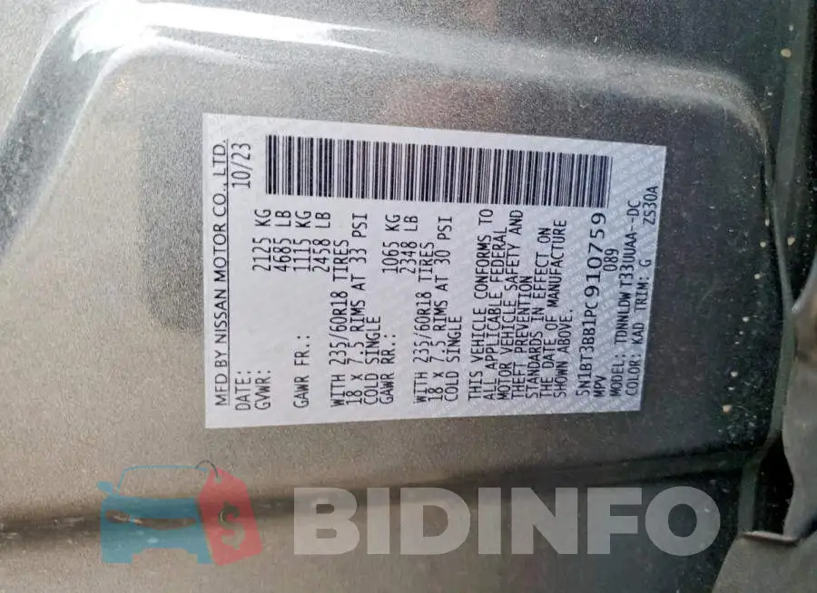 5N1BT3BB1PC910759 Photo# 13