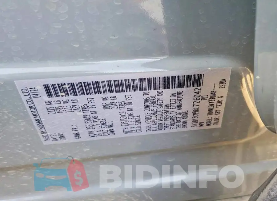 5N1BT3CB9RC726042 Photo# 12