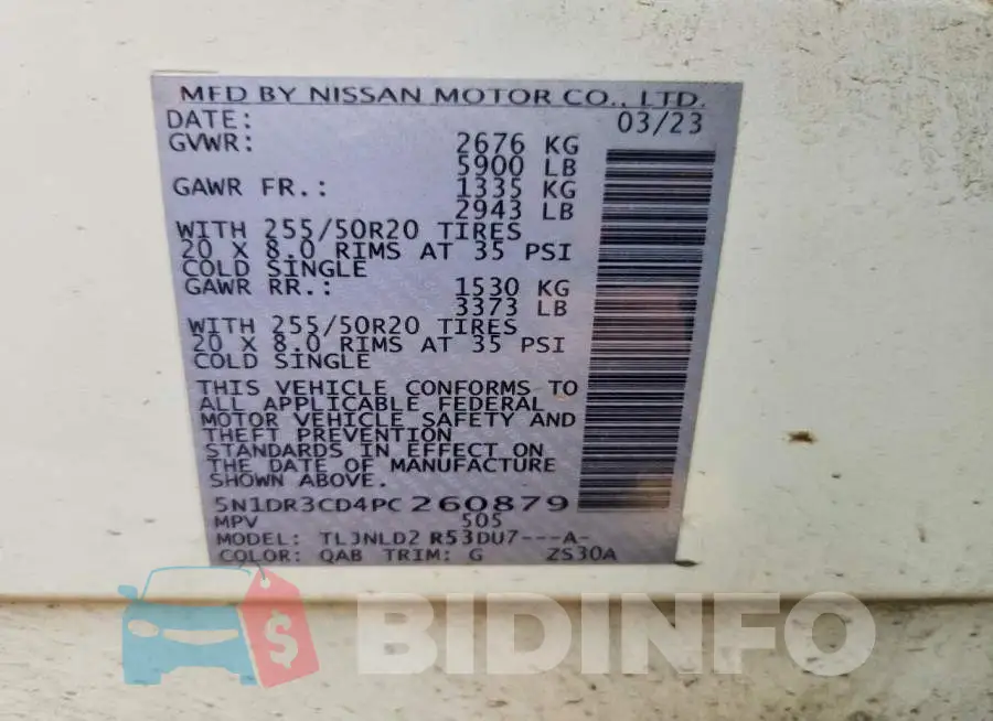 5N1DR3CD4PC260879 Photo# 14
