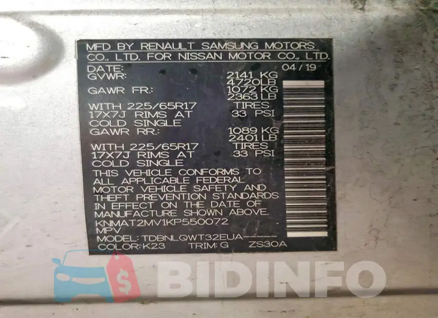 KNMAT2MV1KP550072 Photo# 13