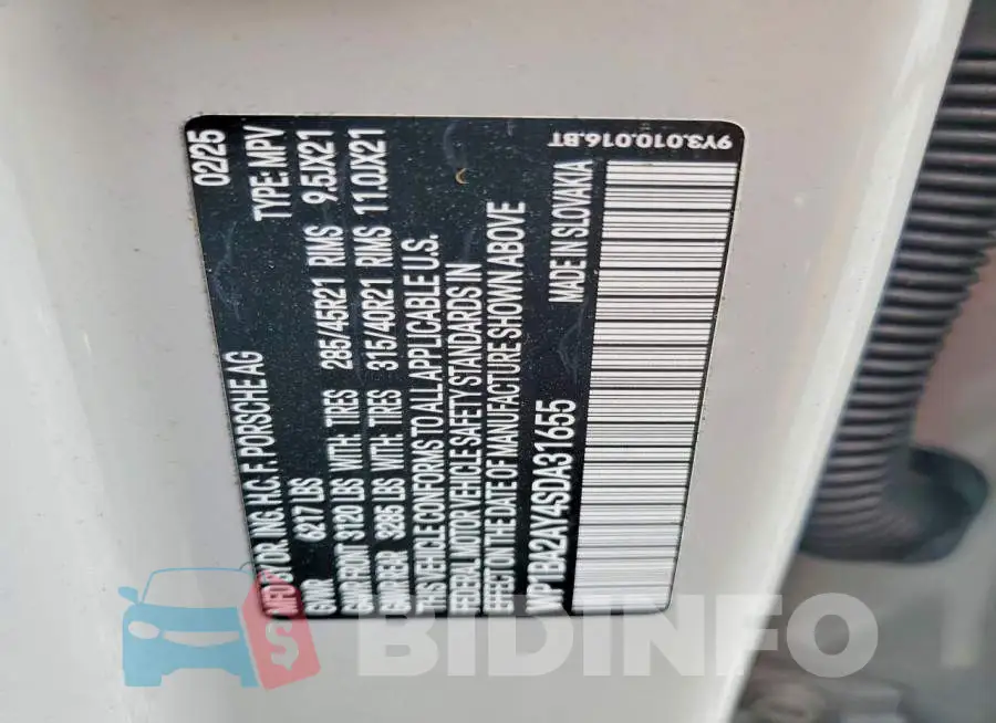 WP1BA2AY4SDA31655 Photo# 13