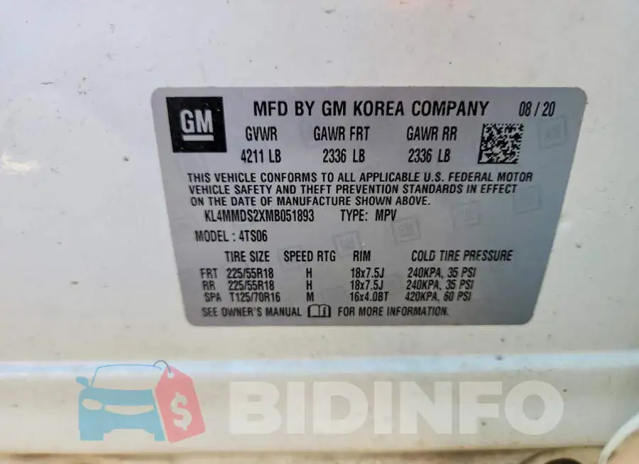 KL4MMDS2XMB051893 Photo# 14