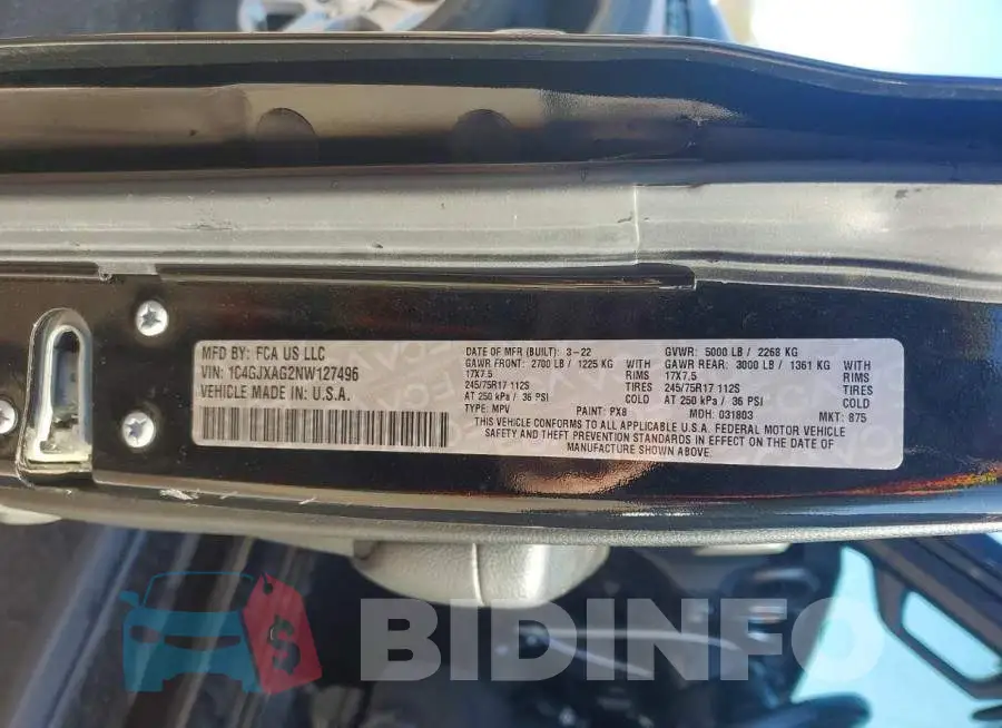 1C4GJXAG2NW127496 Photo# 12