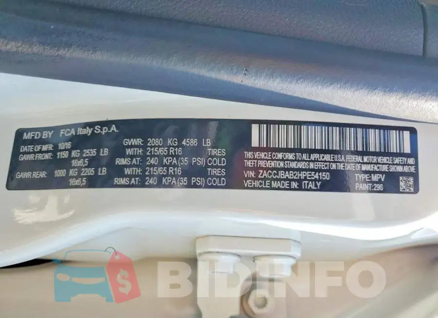 ZACCJBAB2HPE54150 Photo# 13