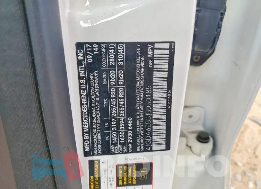 4JGDA6EB3JB030185 Photo# 13