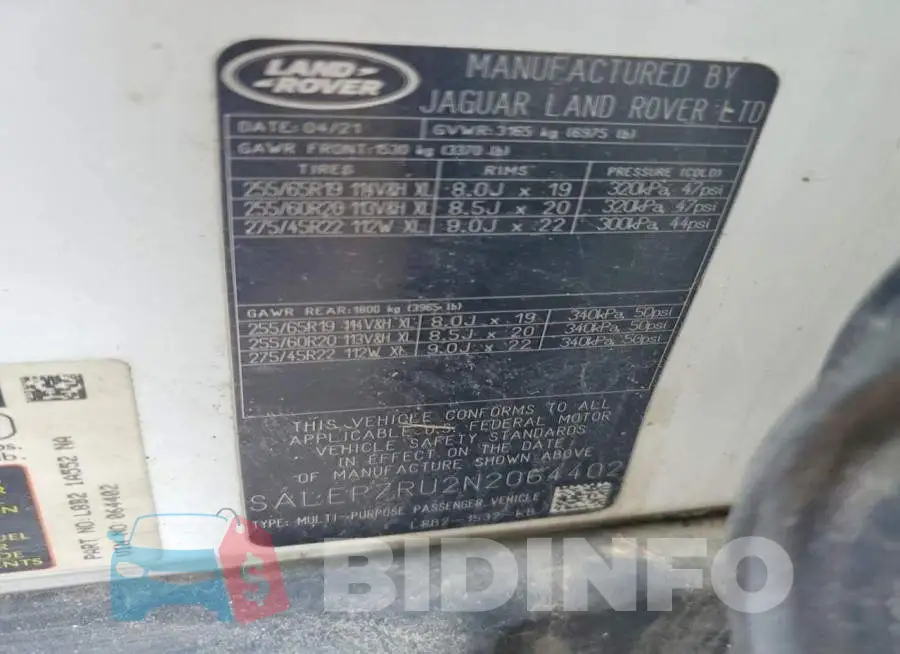 SALEP7RU2N2064402 Photo# 12