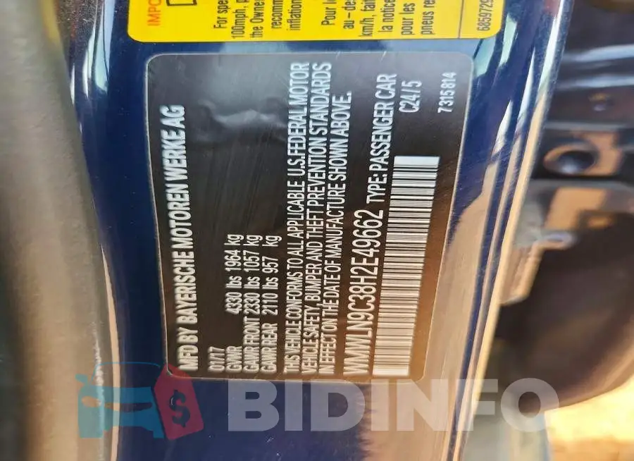 WMWLN9C38H2E49662 Photo# 12