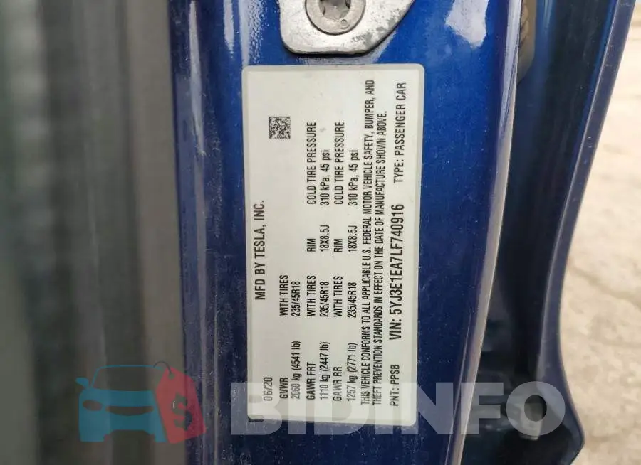 5YJ3E1EA7LF740916 Photo# 12