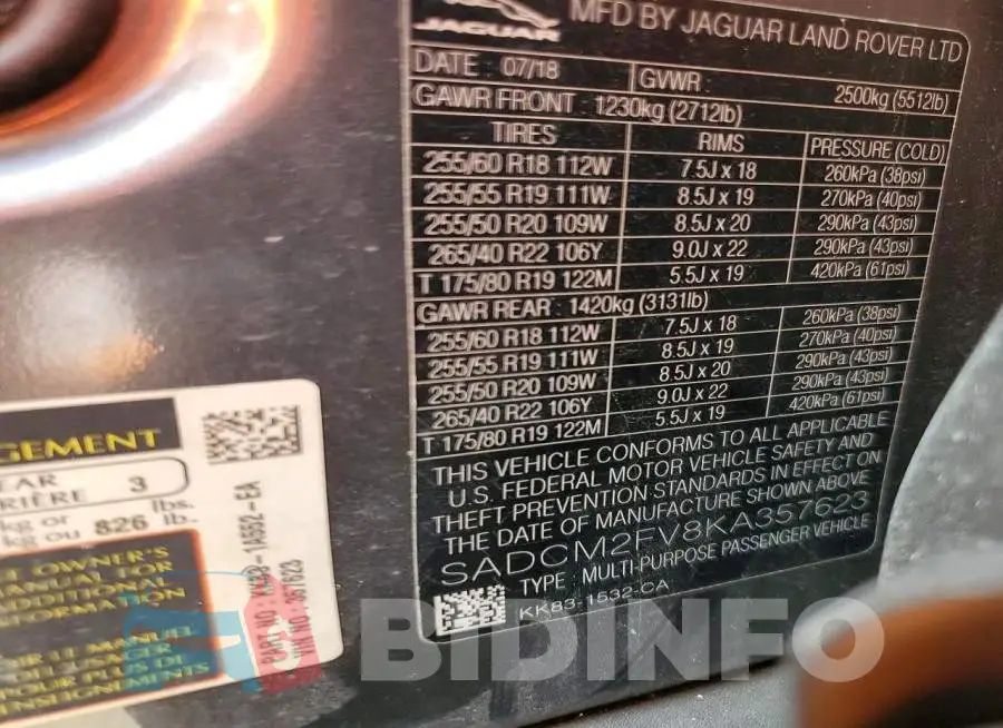 SADCM2FV8KA357623 Photo# 13
