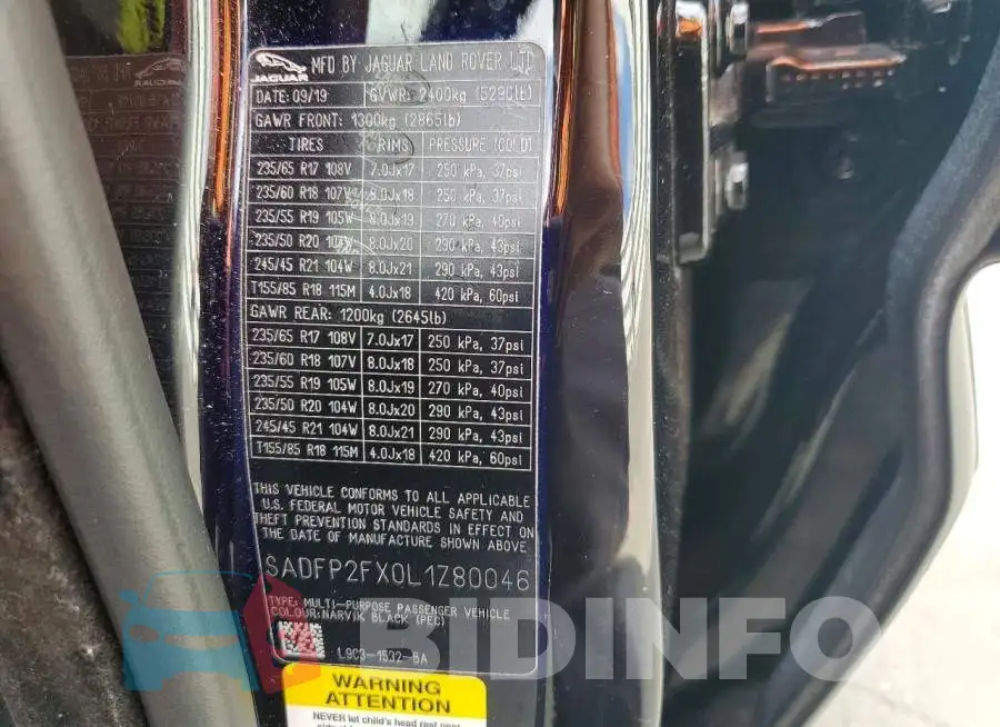 SADFP2FX0L1Z80046 Photo# 13