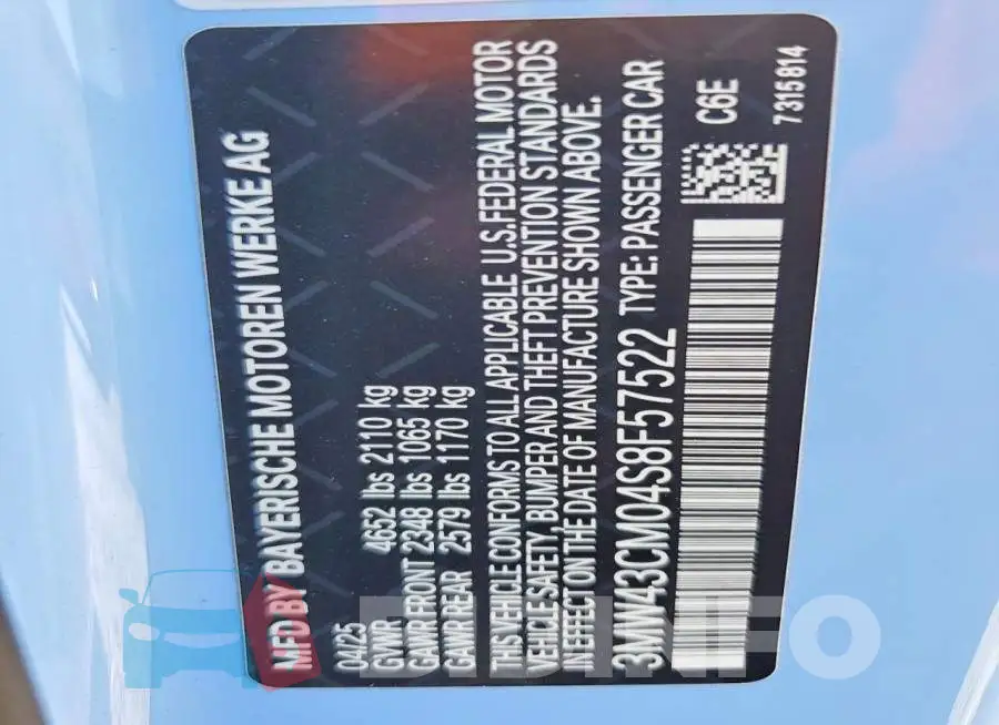 3MW43CM04S8F57522 Photo# 12