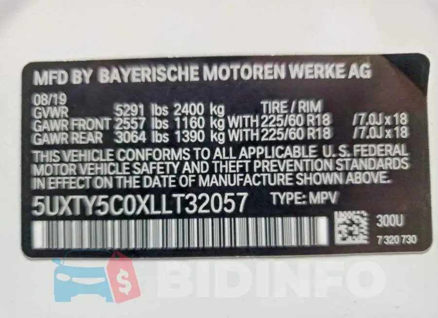 5UXTY5C0XLLT32057 Photo# 13
