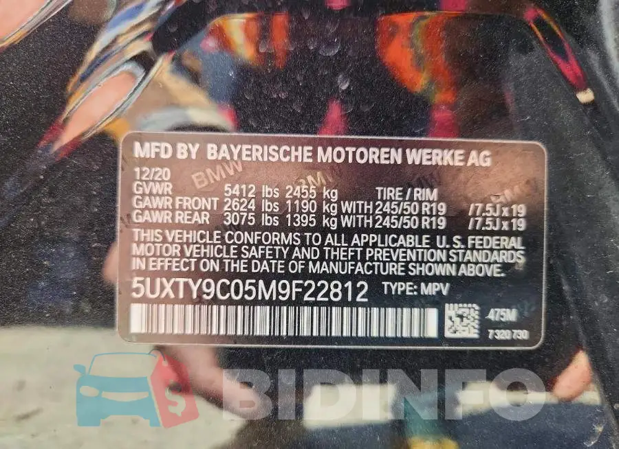 5UXTY9C05M9F22812 Photo# 14