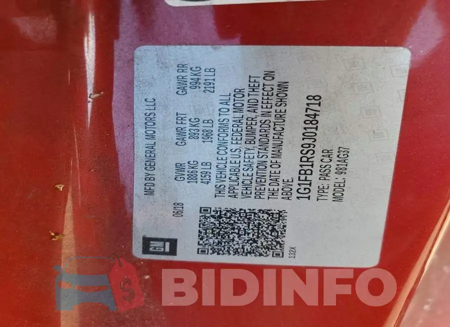 1G1FB1RS9J0184718 Photo# 12