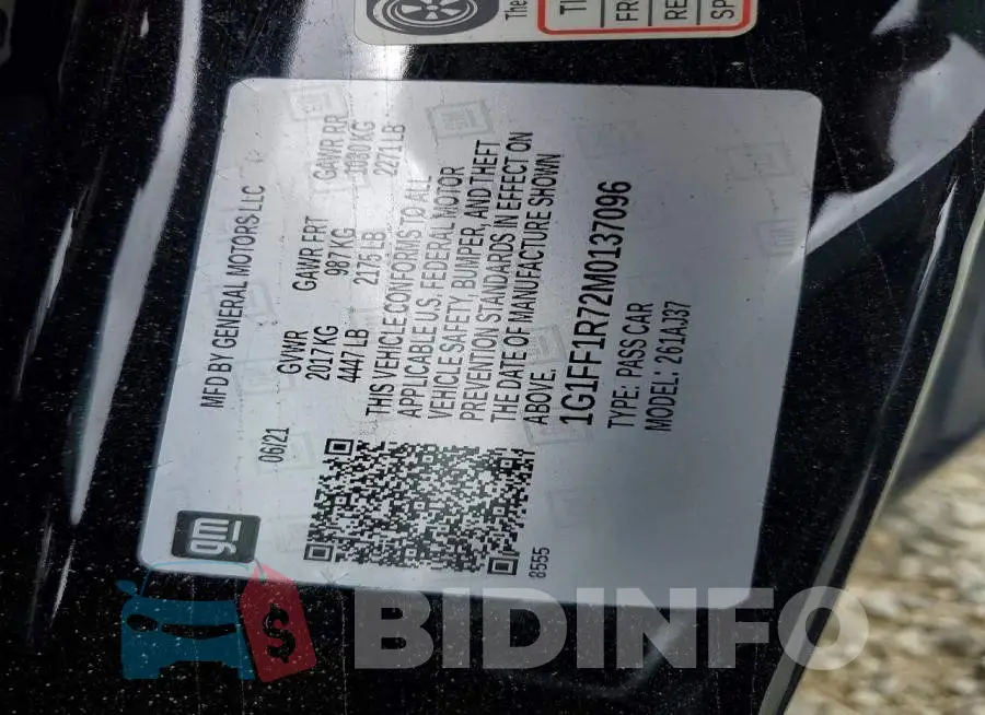 1G1FF1R72M0137096 Photo# 12