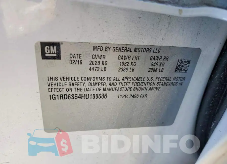 1G1RD6S54HU100686 Photo# 12