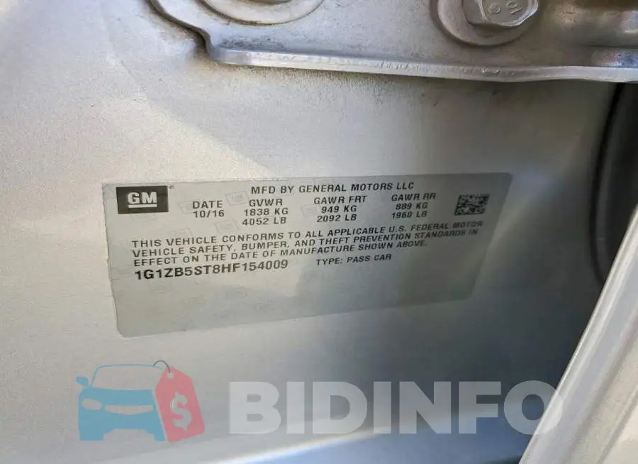 1G1ZB5ST8HF154009 Photo# 12