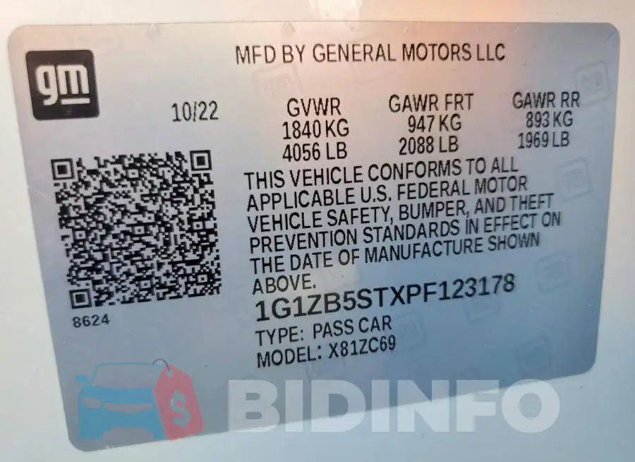 1G1ZB5STXPF123178 Photo# 12