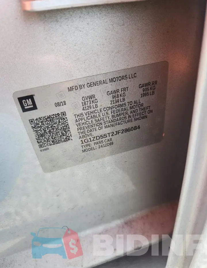 1G1ZD5ST2JF286084 Photo# 12