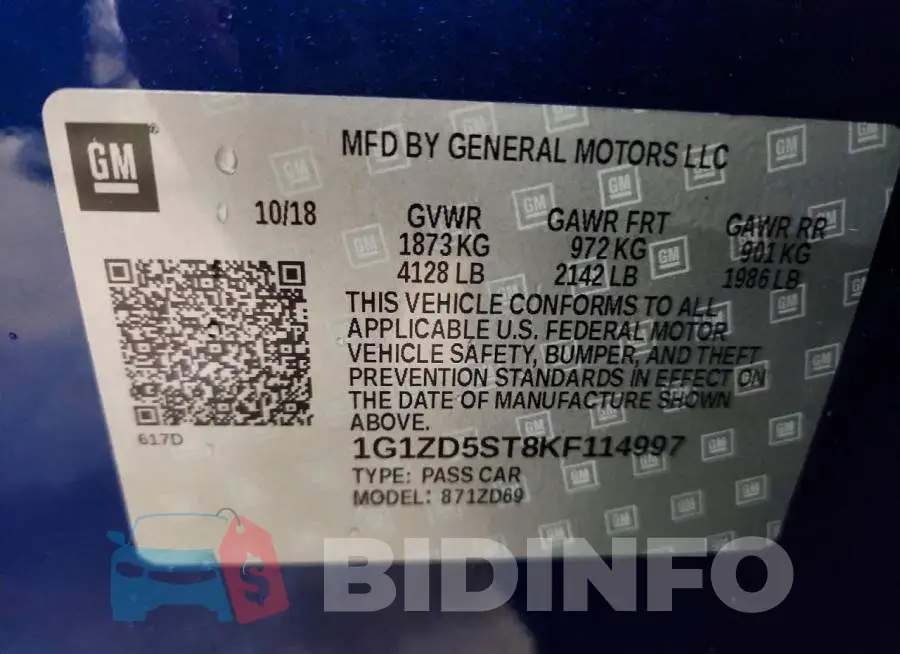 1G1ZD5ST8KF114997 Photo# 12