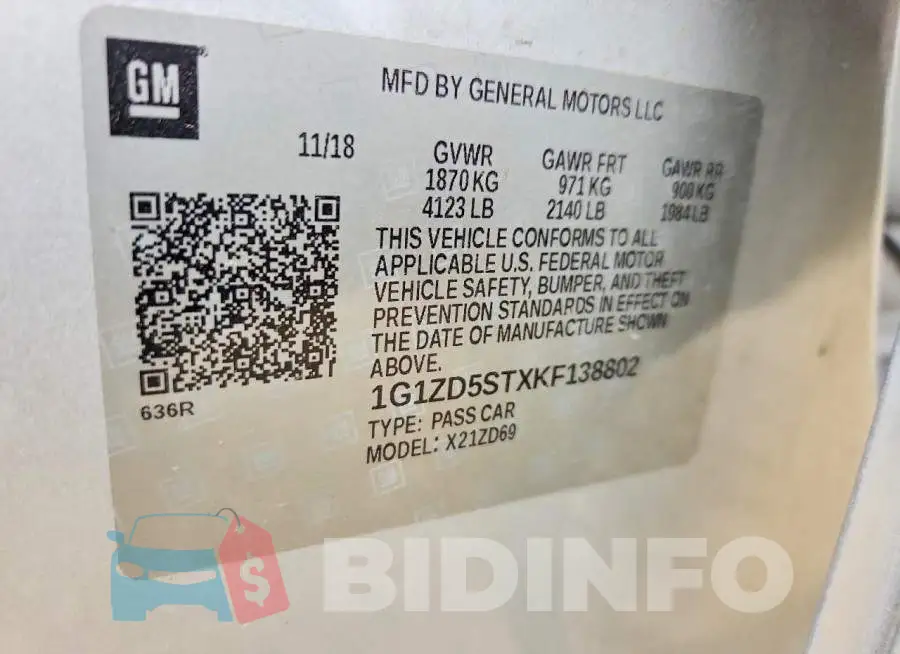 1G1ZD5STXKF138802 Photo# 12