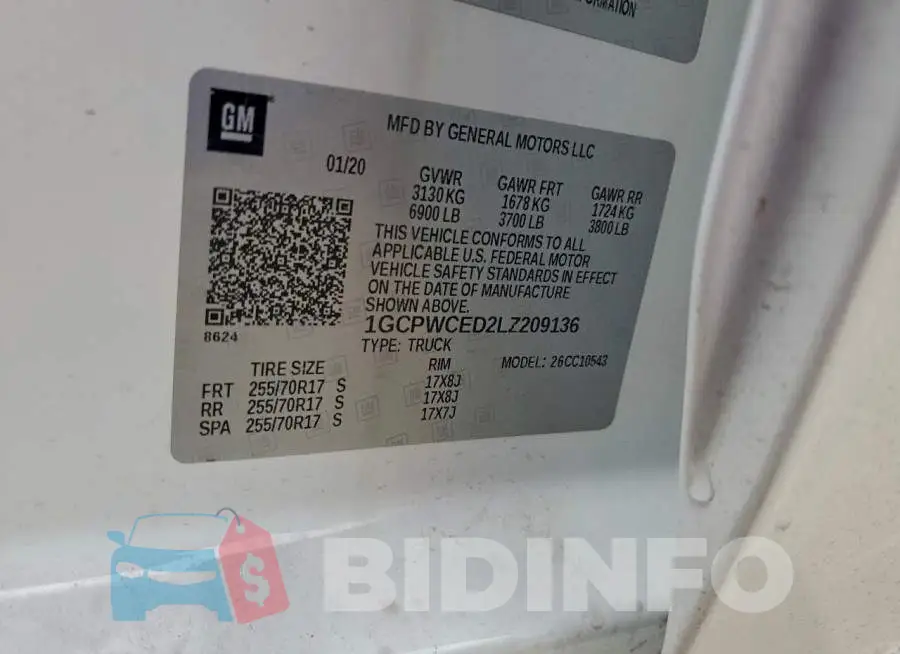 1GCPWCED2LZ209136 Photo# 12