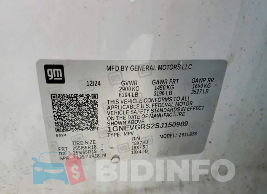 1GNEVGRS2SJ150989 Photo# 13
