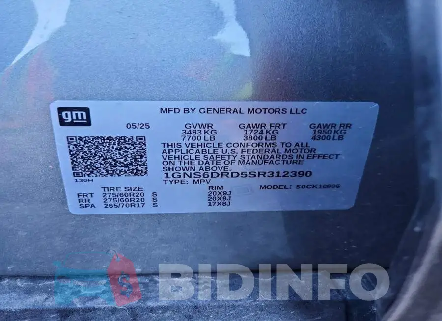 1GNS6DRD5SR312390 Photo# 14