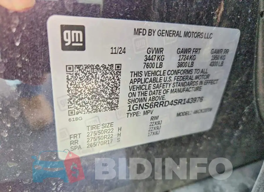 1GNS6RRD4SR143976 Photo# 13