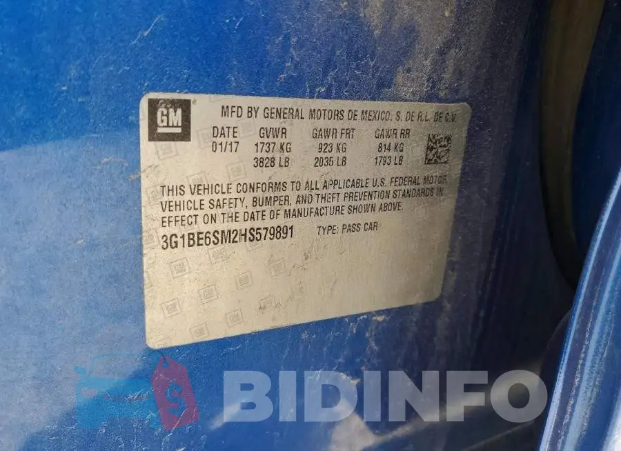 3G1BE6SM2HS579891 Photo# 12