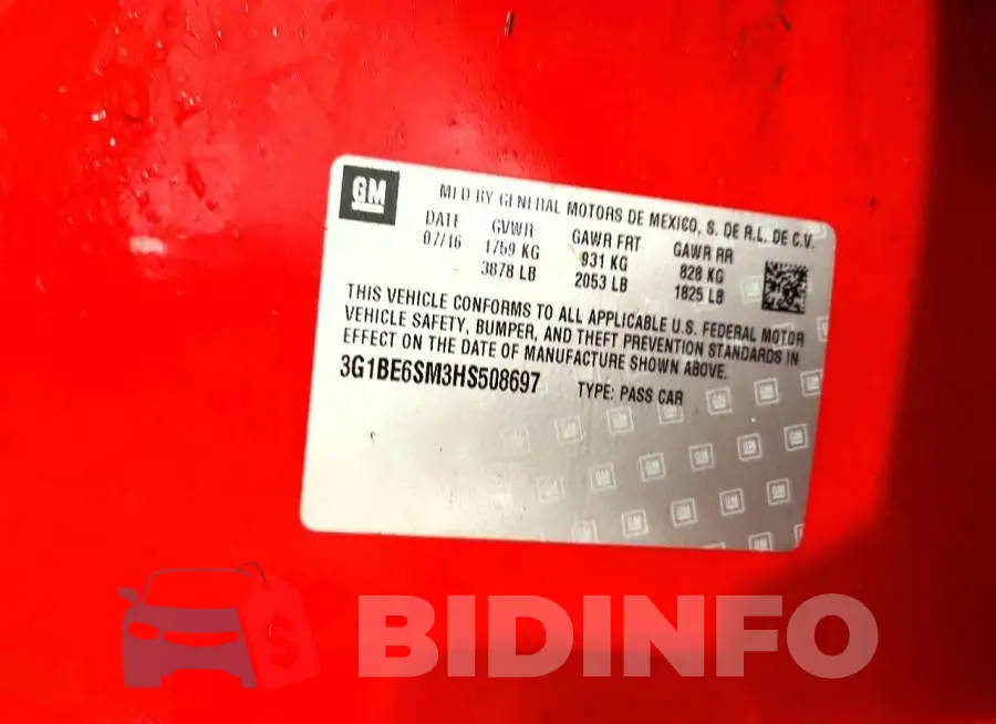 3G1BE6SM3HS508697 Photo# 13